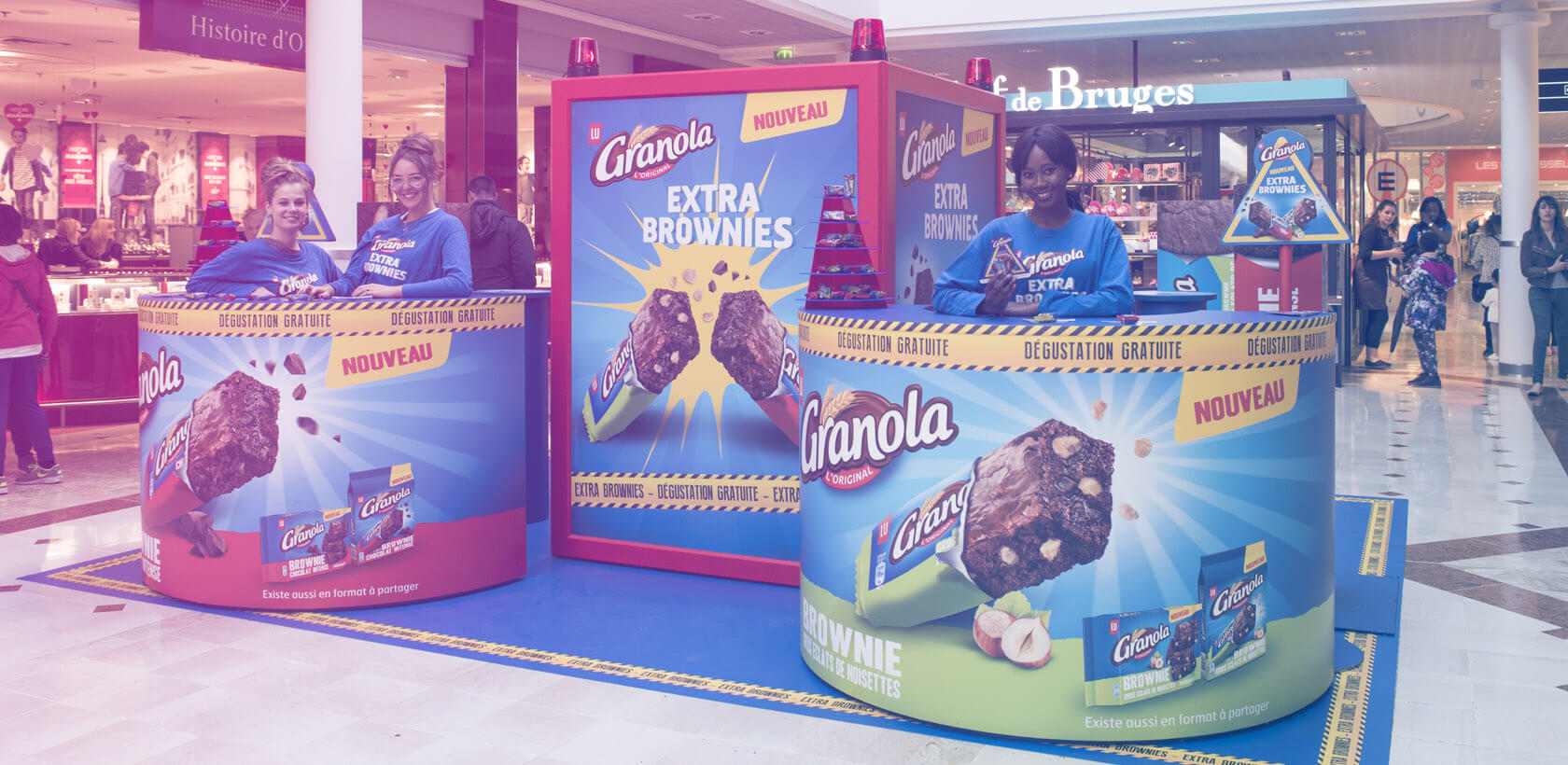 Animation commerciale Granola Extra Brownie - Mall Tour Globe