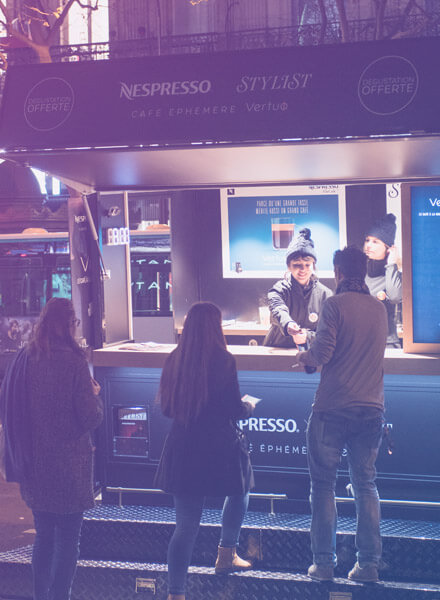 Nespresso Café Ephémère - Roadshow Agence Globe