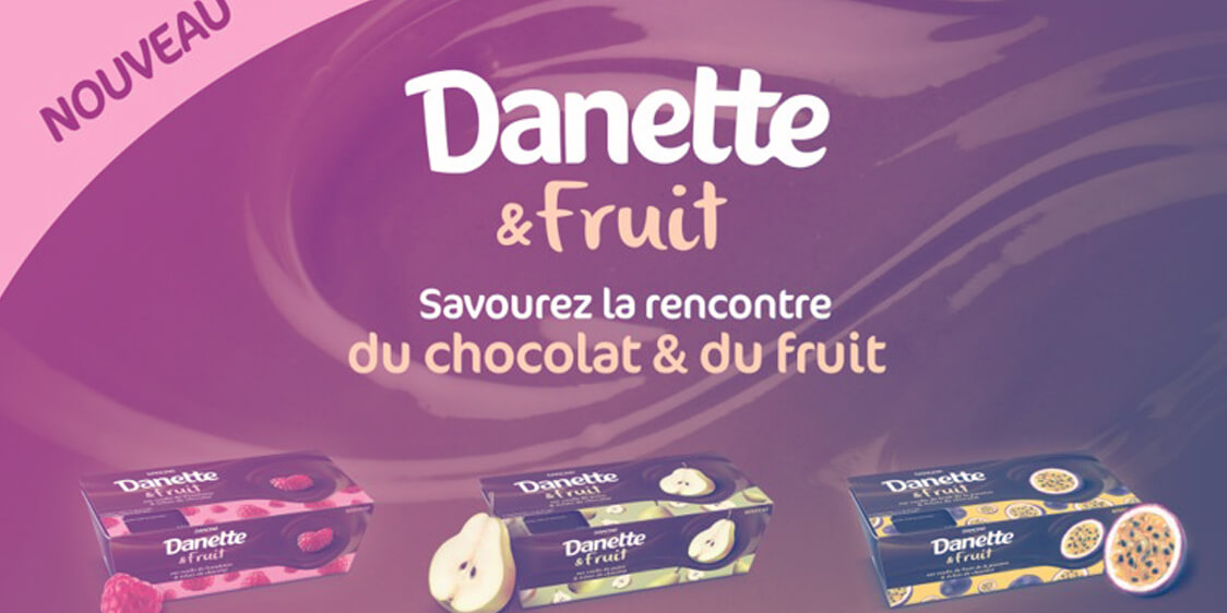 commercial animation Danette Fruits - Podiums Carrefour & Globe