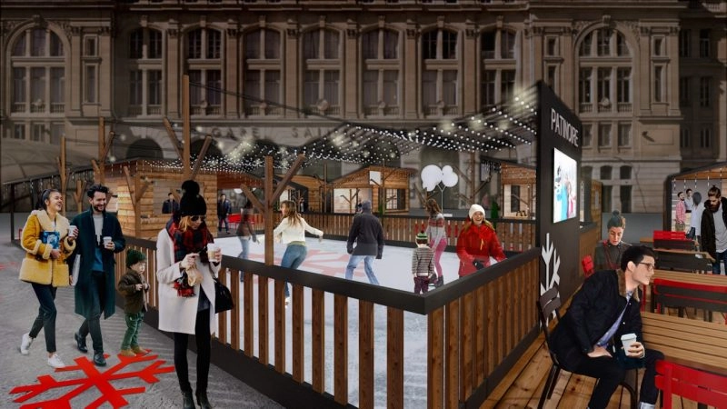 Rough Patinoire Noel Globe Groupe